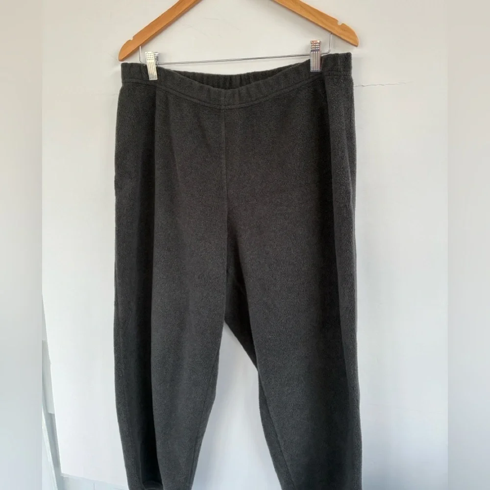 Talbots Women's Polartec Charcoal Gray Relaxed Fleece Pants 2X Petite
